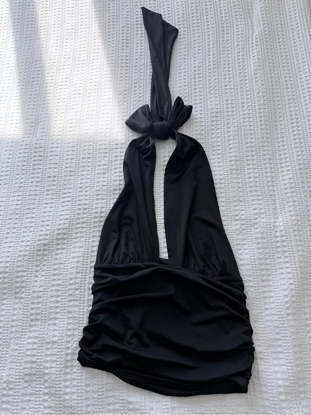 Express Black cropped Halter top